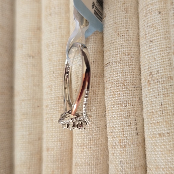 DIAMOND BLOSSOM BRAND DIAMOND RING 14K ROSE GOLD OVER STERLING SILVER SIZE 7 - Picture 7 of 16